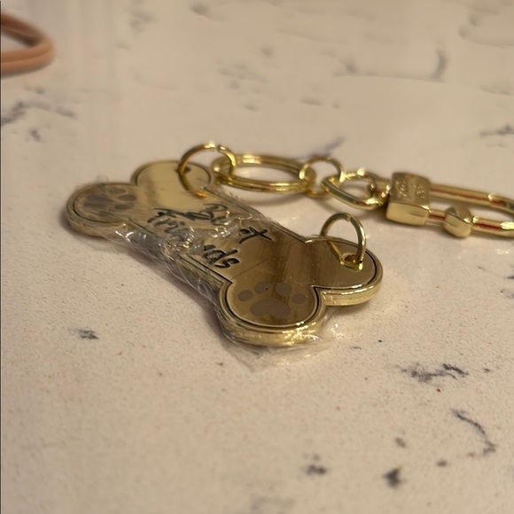 Gold Dog Bone Keychain by Betsey Johnson - Picture 3 of 3